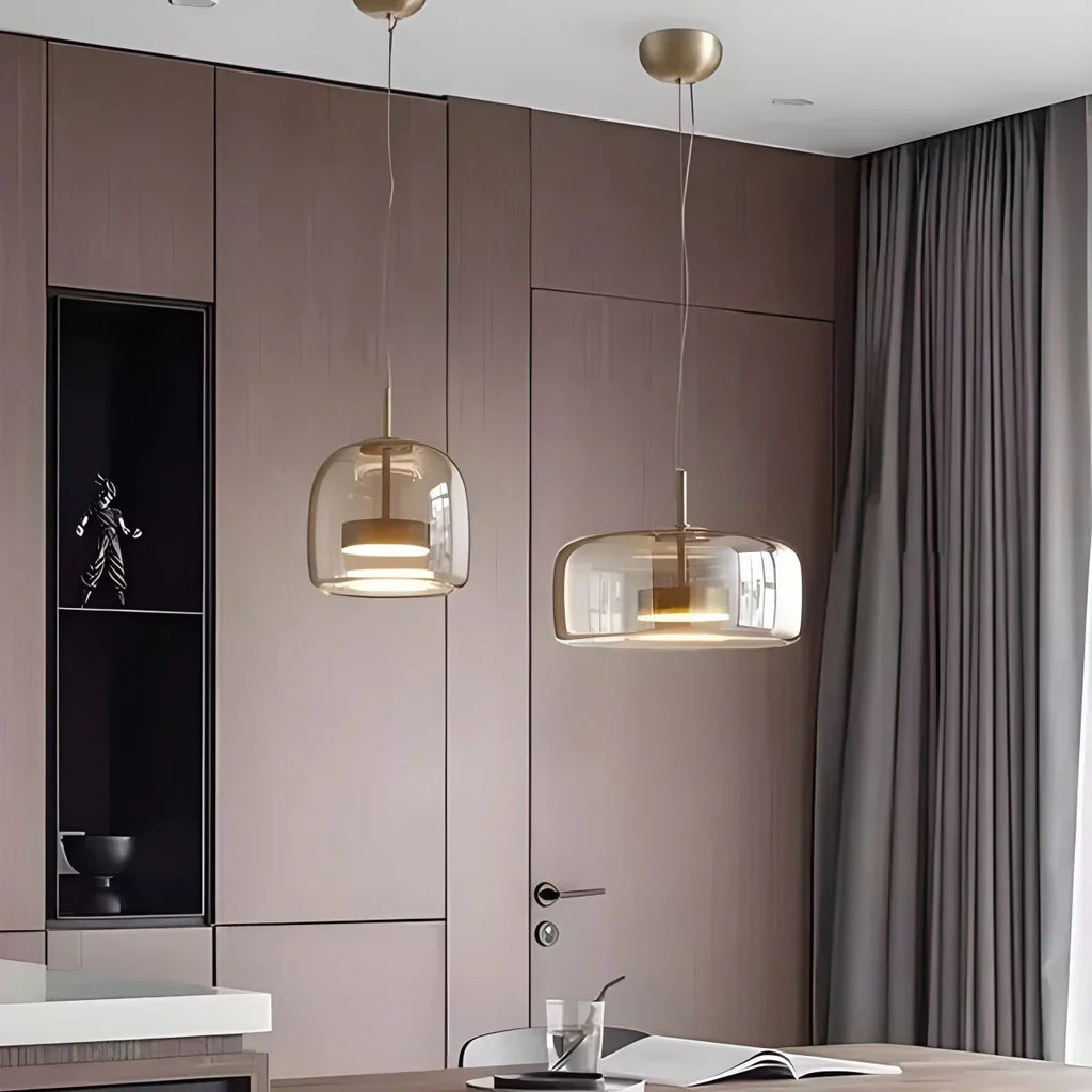 Morden Modern Glass Pendant Fixture For Dining Room