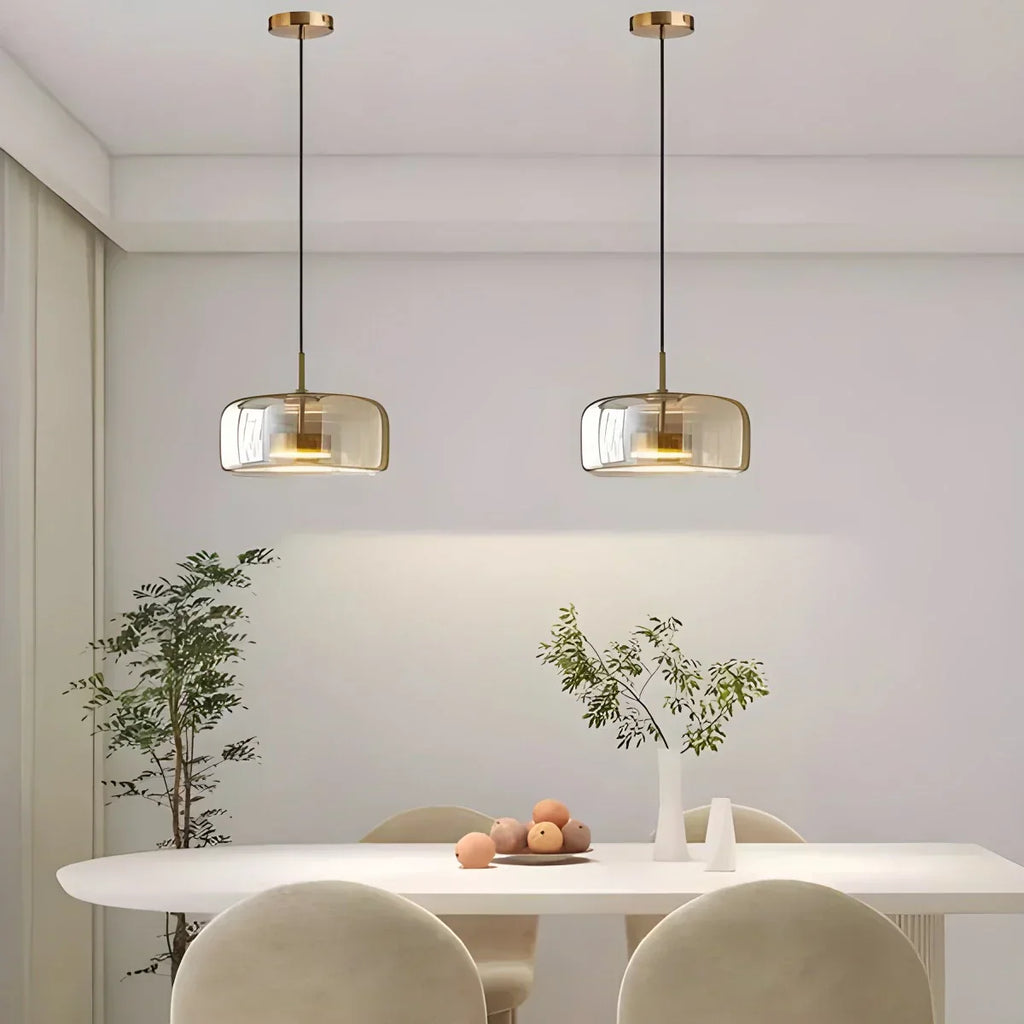 Morden Modern Glass Pendant Fixture For Dining Room