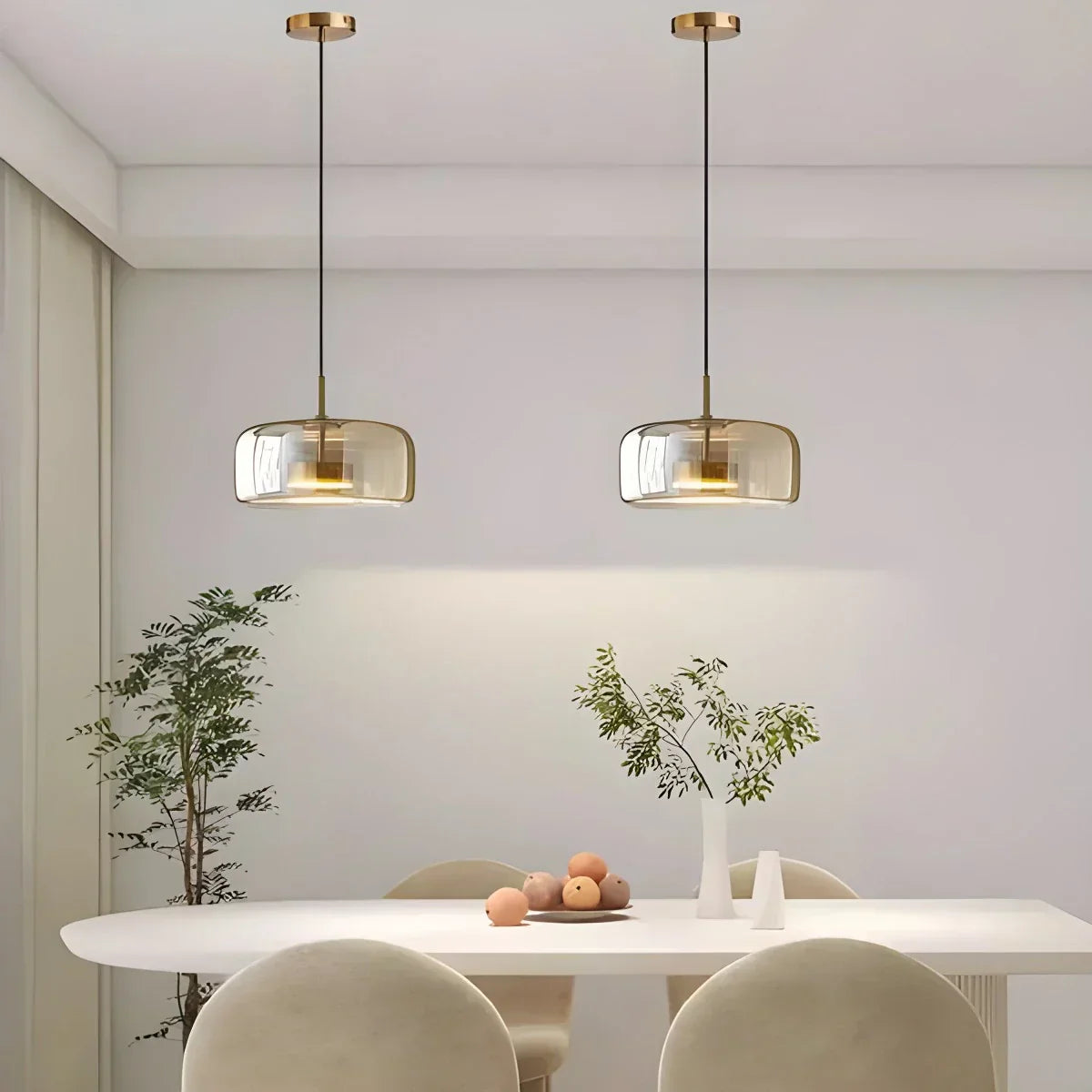 Morden Modern Glass Pendant Fixture For Dining Room