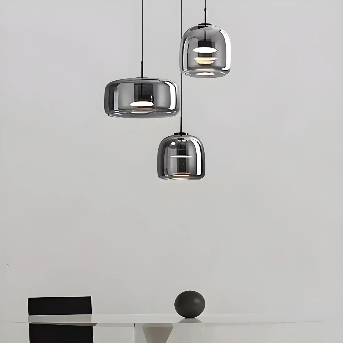 Morden Modern Glass Pendant Fixture For Dining Room