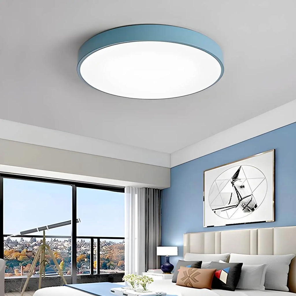 LED Macaron Ceiling Light Minimalist Circular Fixture For Modern Interiors