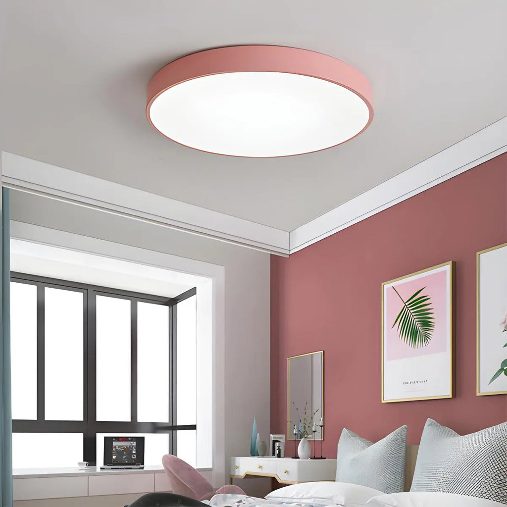 LED Macaron Ceiling Light Minimalist Circular Fixture For Modern Interiors