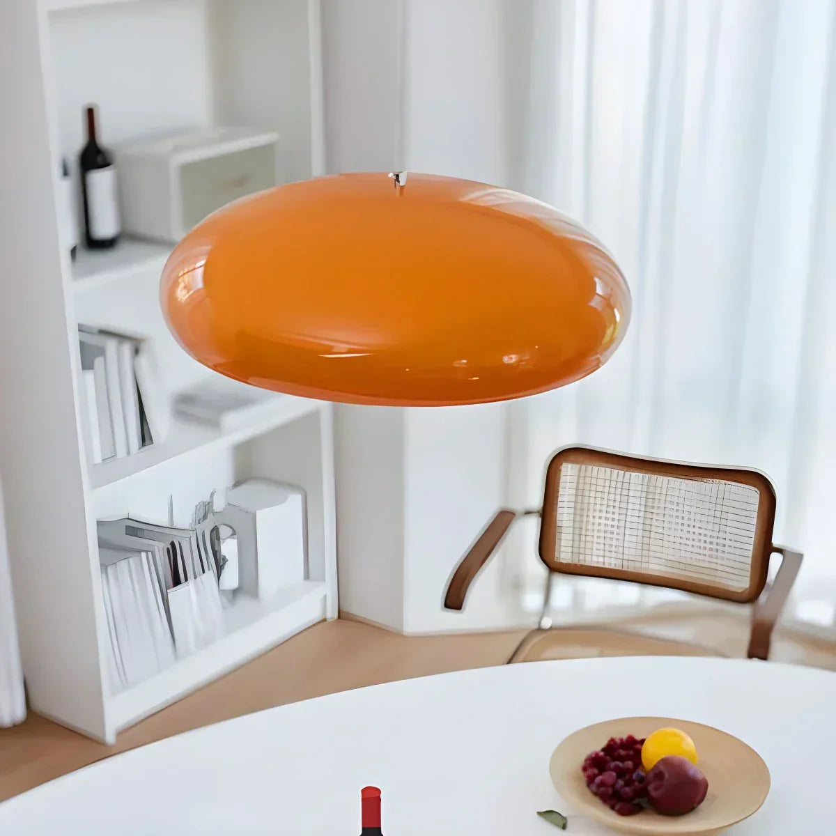 Sleek Contemporary Pendant Light Over Kitchen Island Fixture