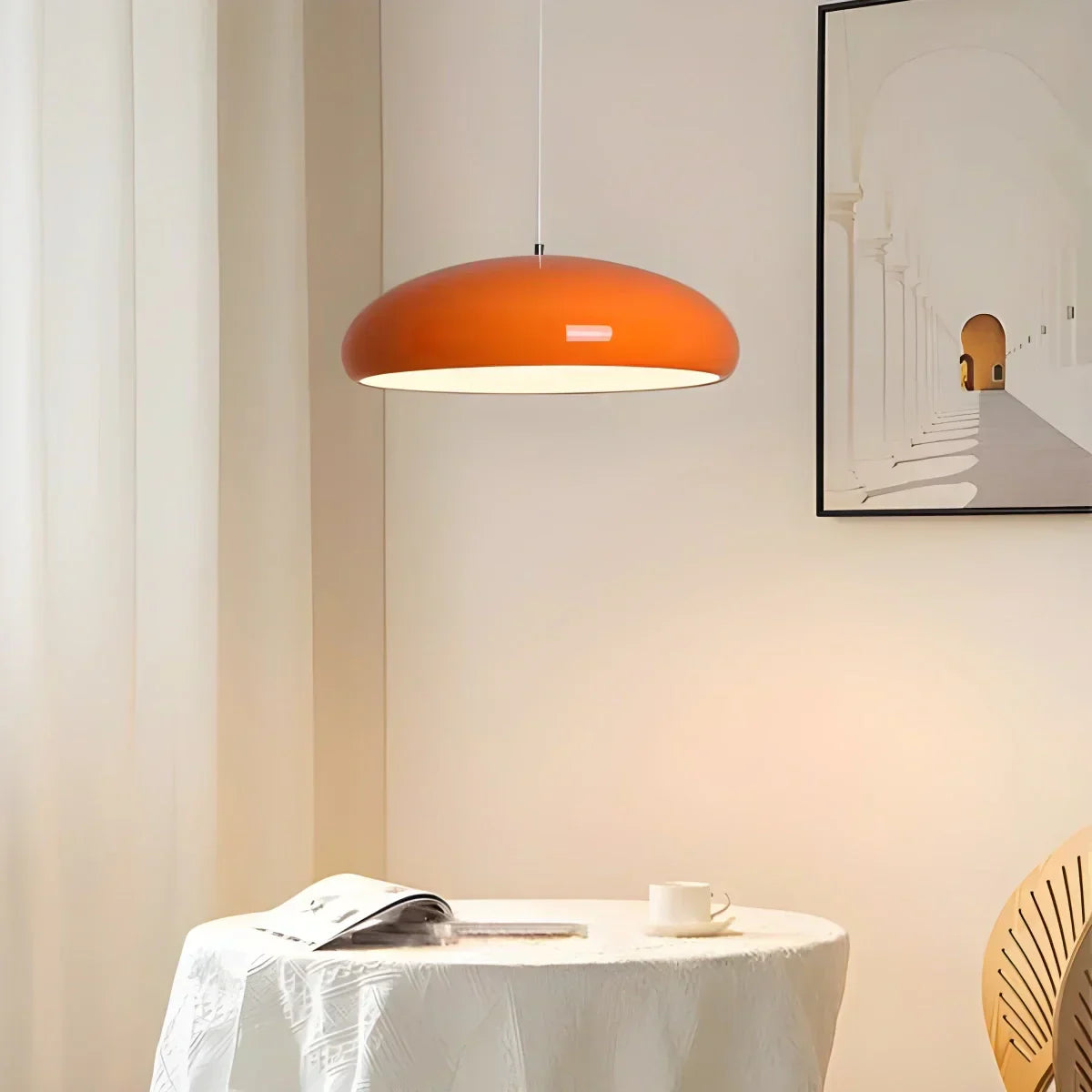 Sleek Contemporary Pendant Light Over Kitchen Island Fixture