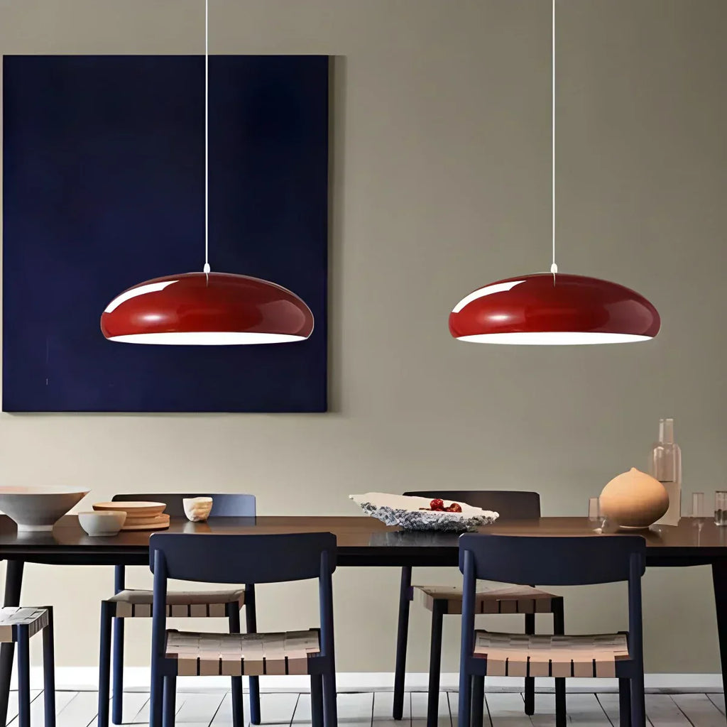 Sleek Contemporary Pendant Light Over Kitchen Island Fixture