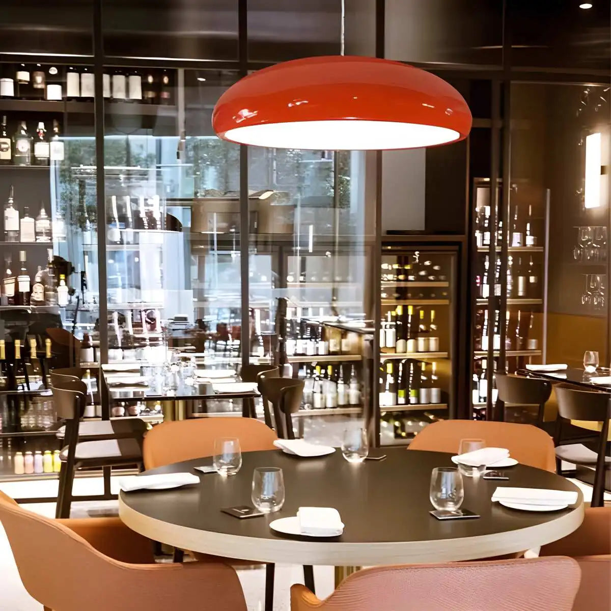 Sleek Contemporary Pendant Light Over Kitchen Island Fixture