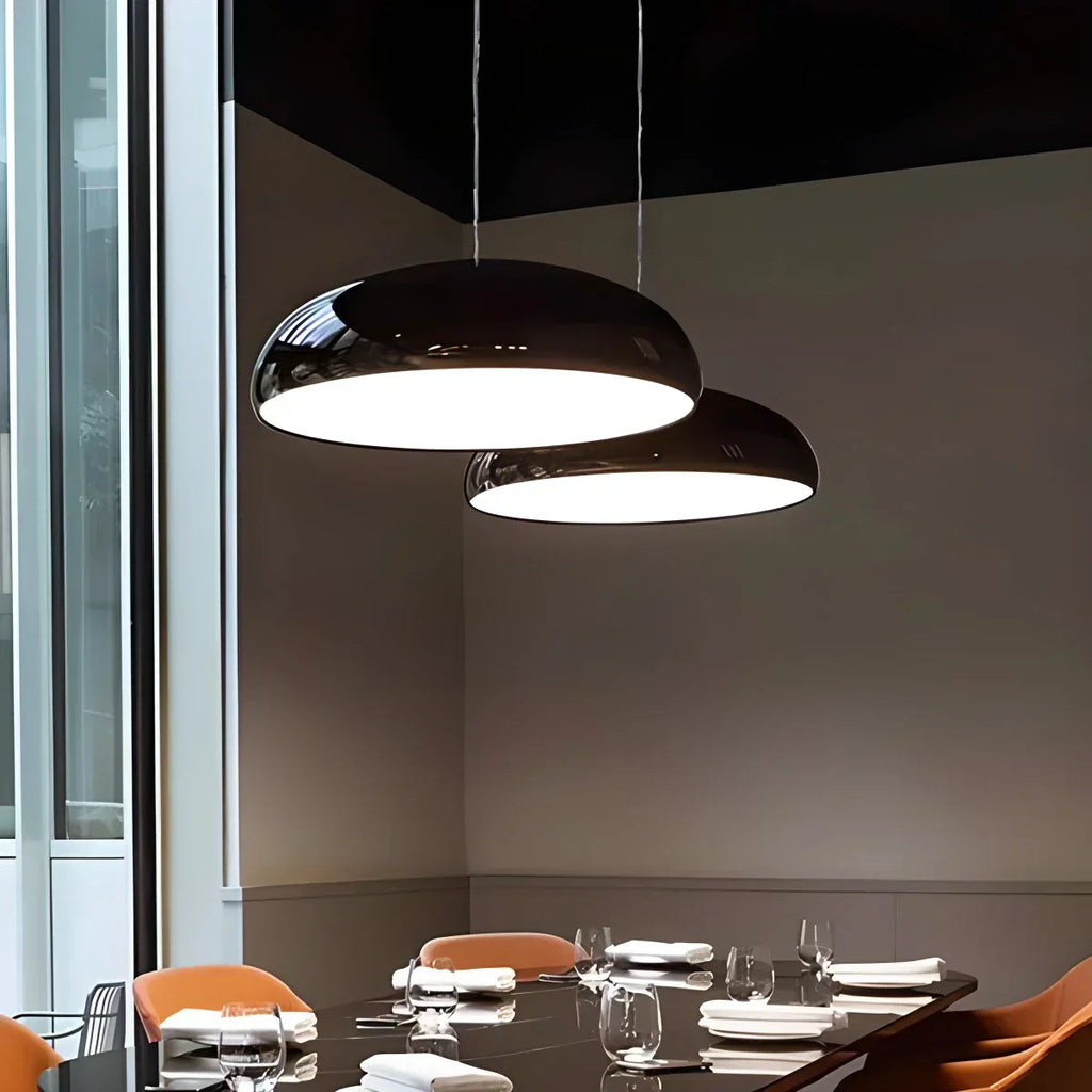 Sleek Contemporary Pendant Light Over Kitchen Island Fixture