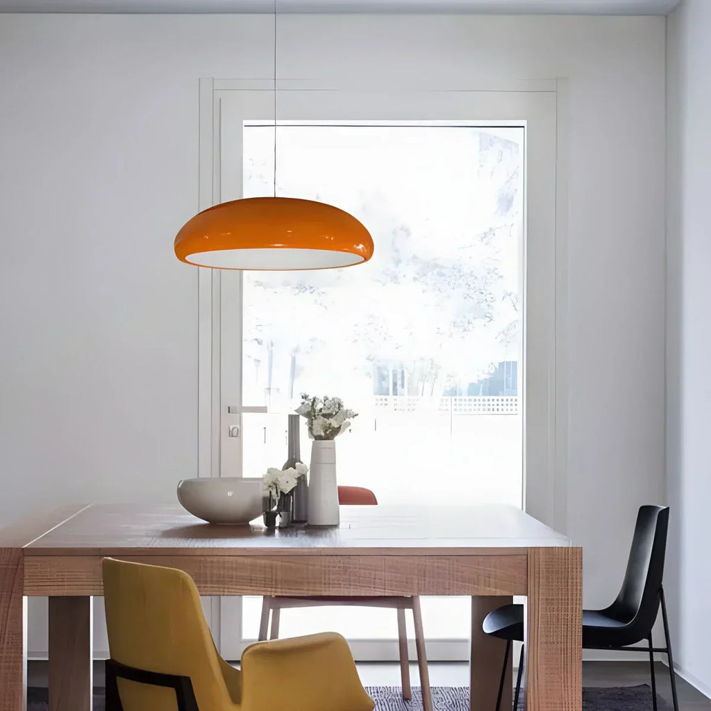 Sleek Contemporary Pendant Light Over Kitchen Island Fixture