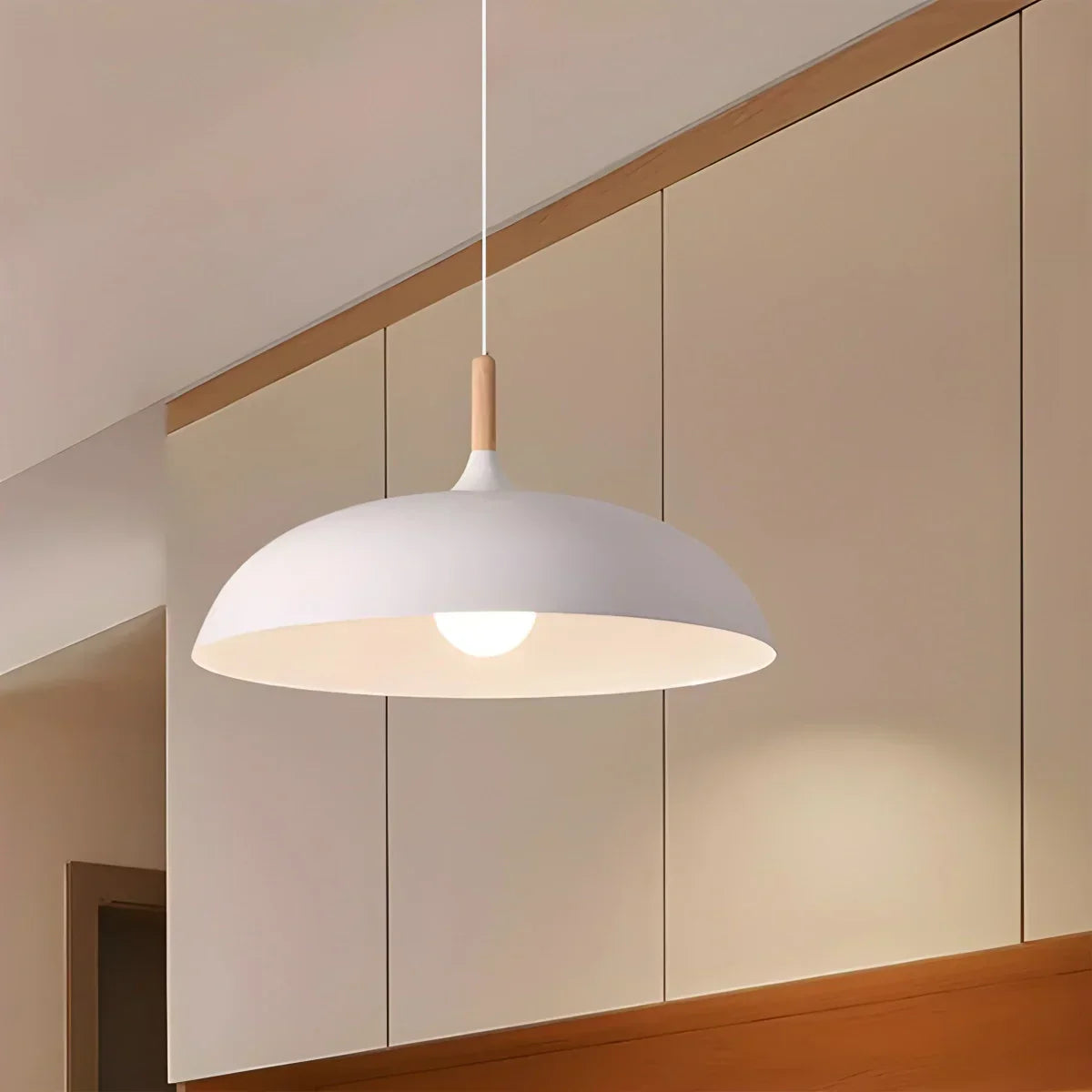 Pastel Dome Pendant Light With Soft Tones For Kitchen Island