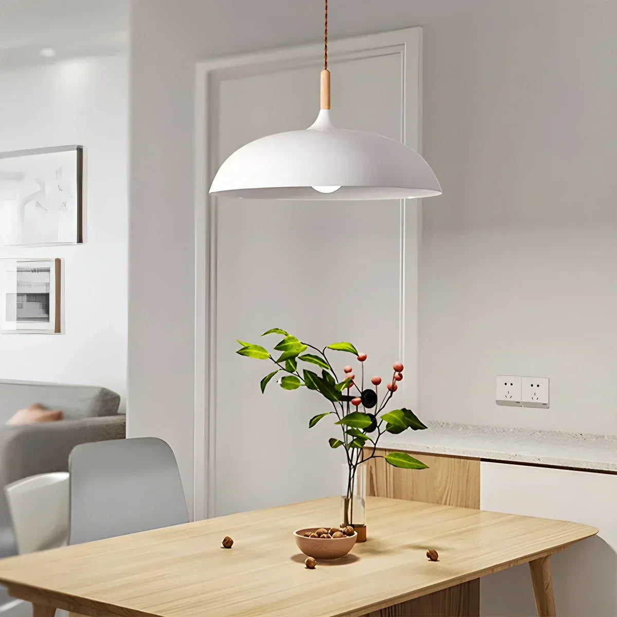 Pastel Dome Pendant Light With Soft Tones For Kitchen Island