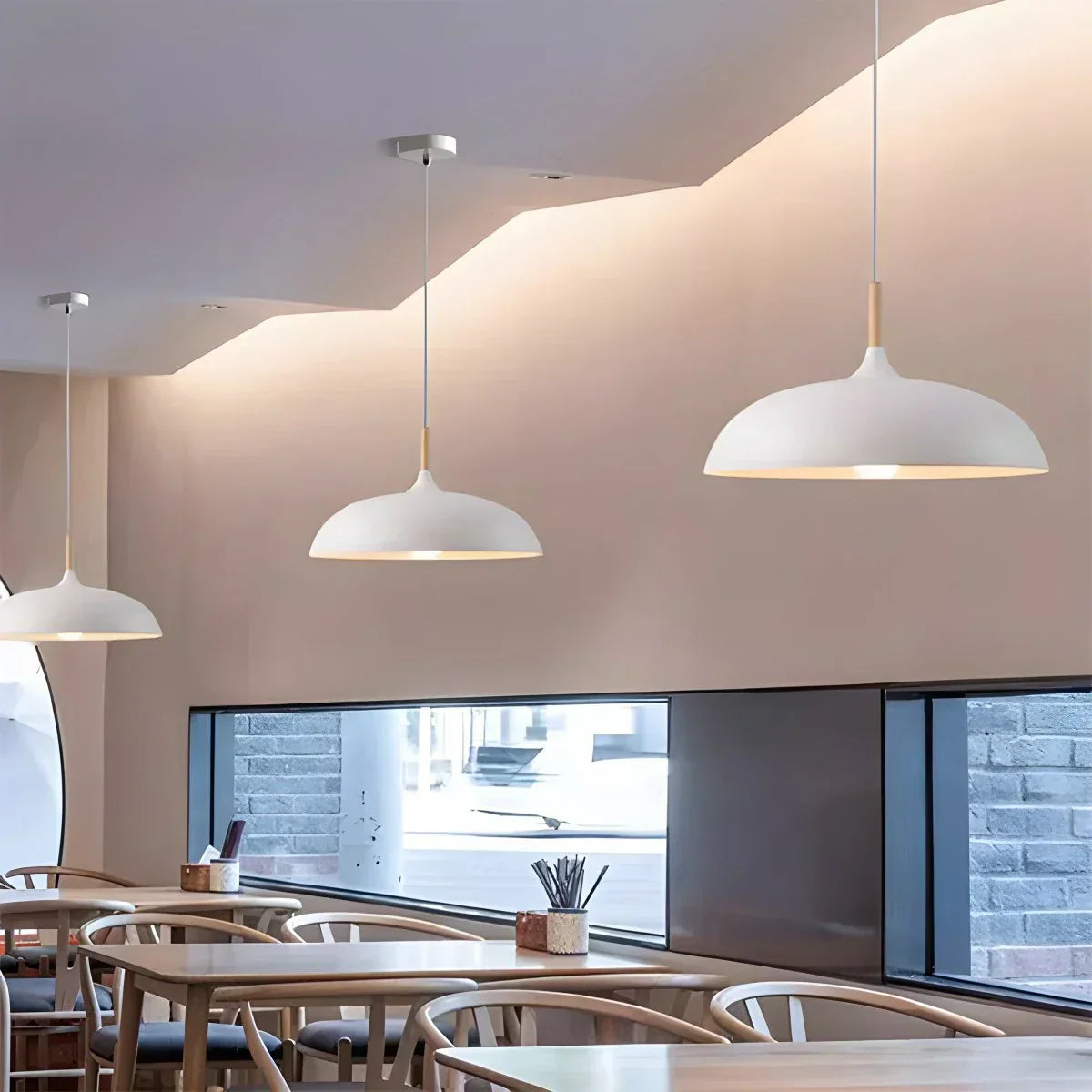 Pastel Dome Pendant Light With Soft Tones For Kitchen Island