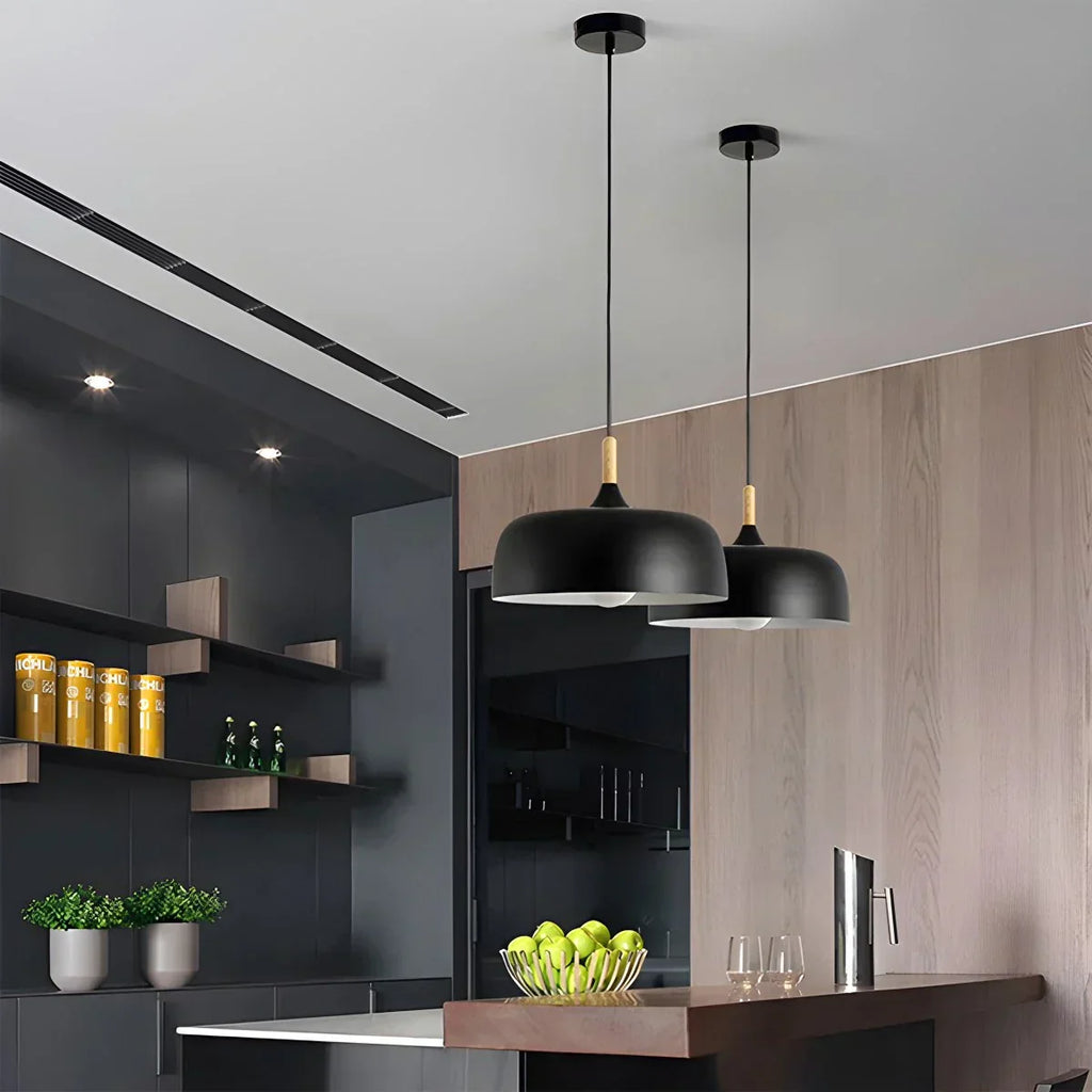 Pastel Dome Pendant Light With Soft Tones For Kitchen Island