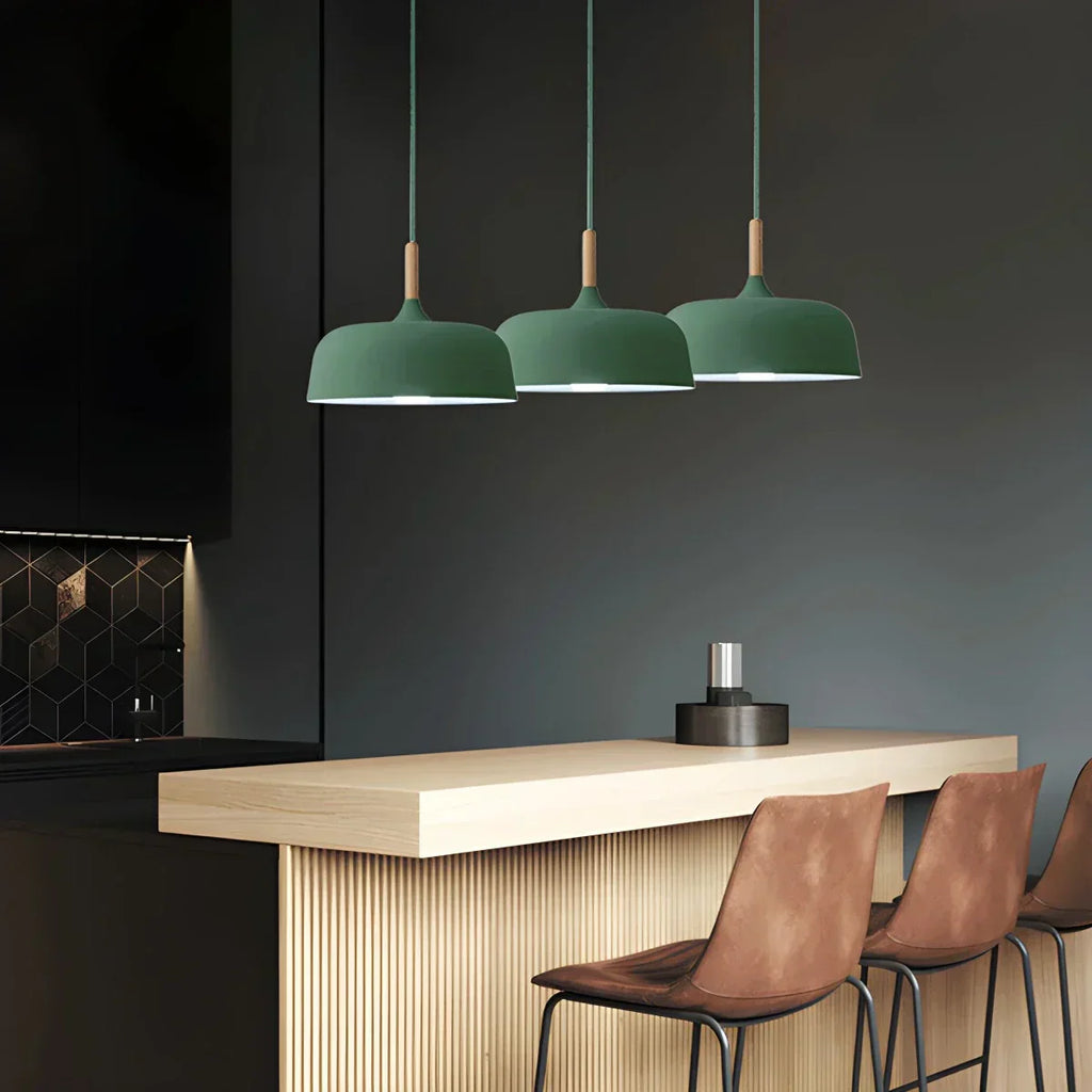 Pastel Dome Pendant Light With Soft Tones For Kitchen Island