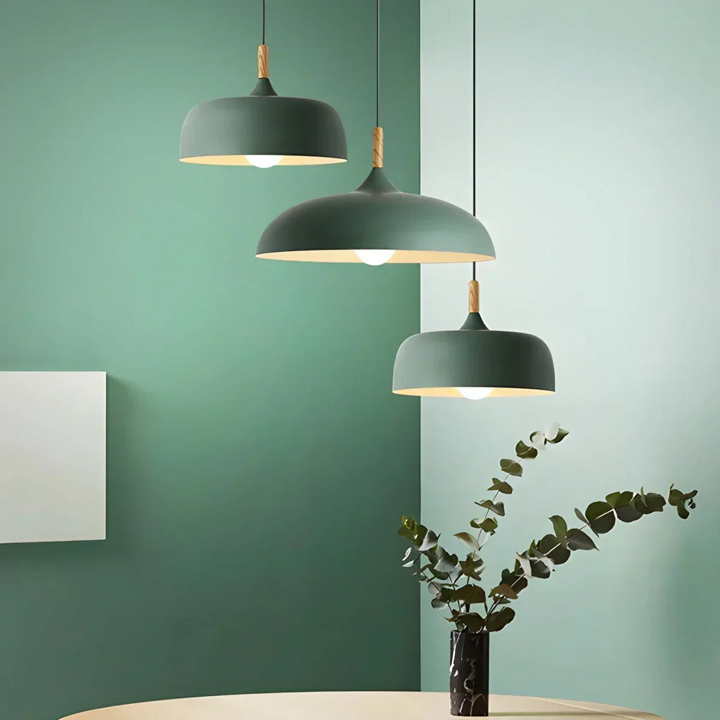 Pastel Dome Pendant Light With Soft Tones For Kitchen Island