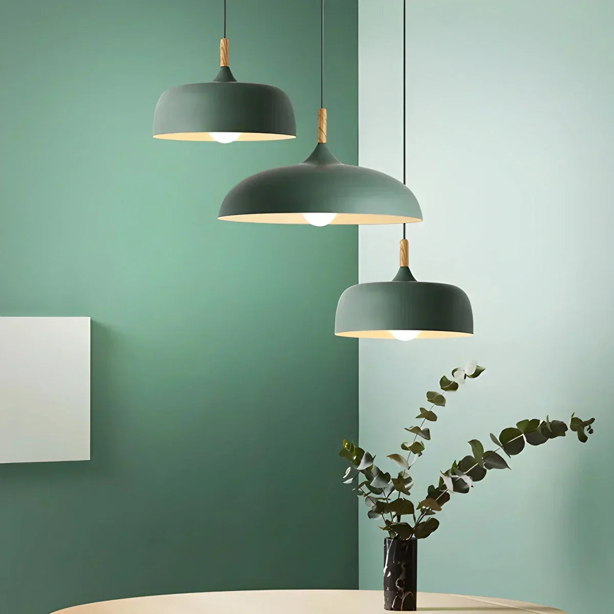 Pastel Dome Pendant Light With Soft Tones For Kitchen Island