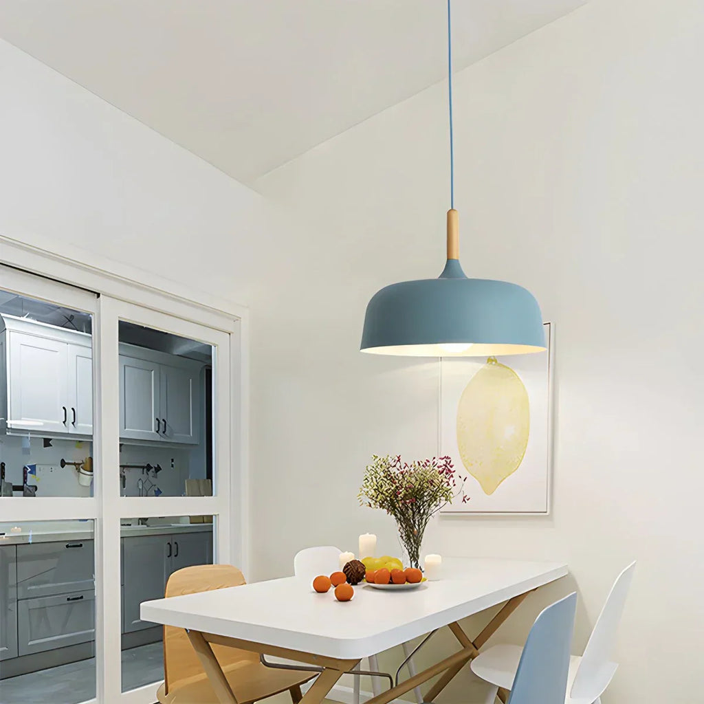 Pastel Dome Pendant Light With Soft Tones For Kitchen Island
