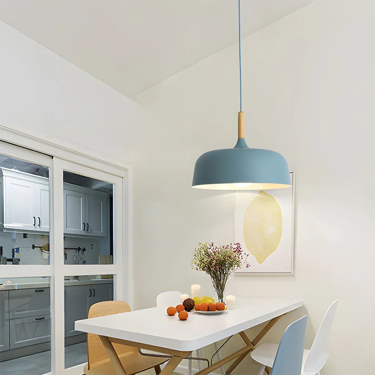 Pastel Dome Pendant Light With Soft Tones For Kitchen Island