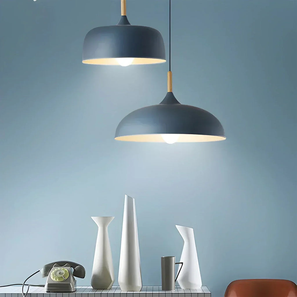 Pastel Dome Pendant Light With Soft Tones For Kitchen Island