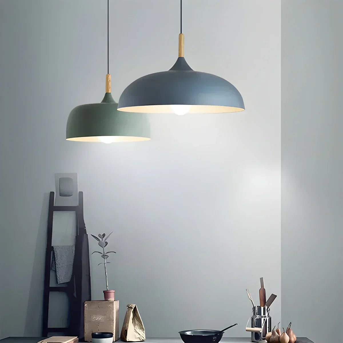 Pastel Dome Pendant Light With Soft Tones For Kitchen Island