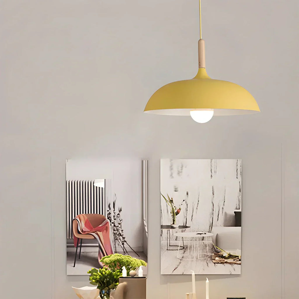 Pastel Dome Pendant Light With Soft Tones For Kitchen Island