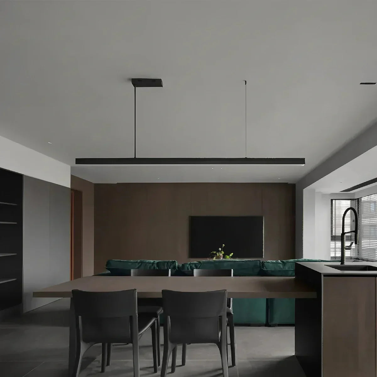 Contemporary Slim Pendant Light For Kitchen Island, Modern Fixture