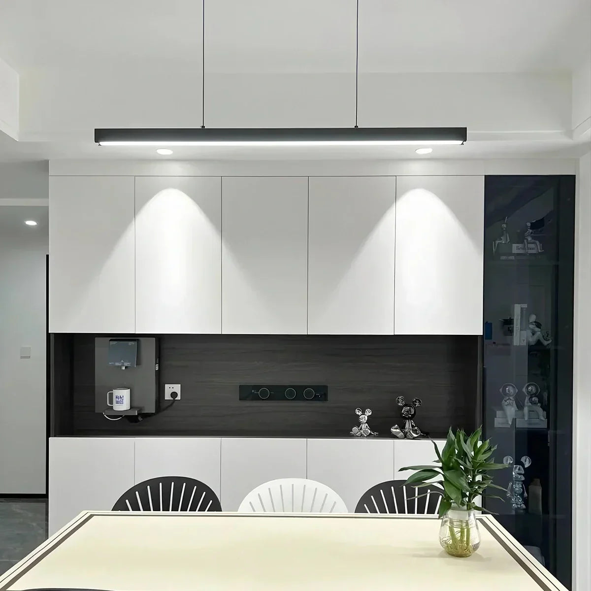 Contemporary Slim Pendant Light For Kitchen Island, Modern Fixture