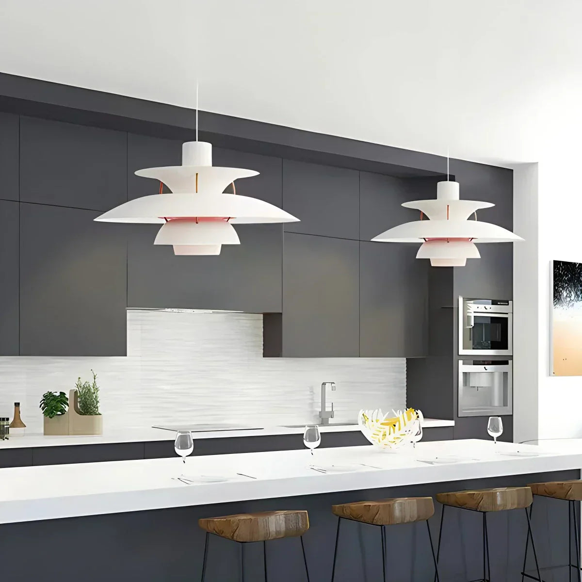 Scandinavian Style Layered Pendant Lamp Ceiling Light
