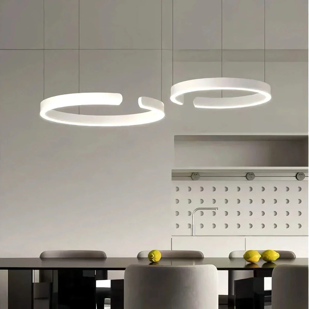 Sleek Circular LED Ring Chandelier For Living Room Decor