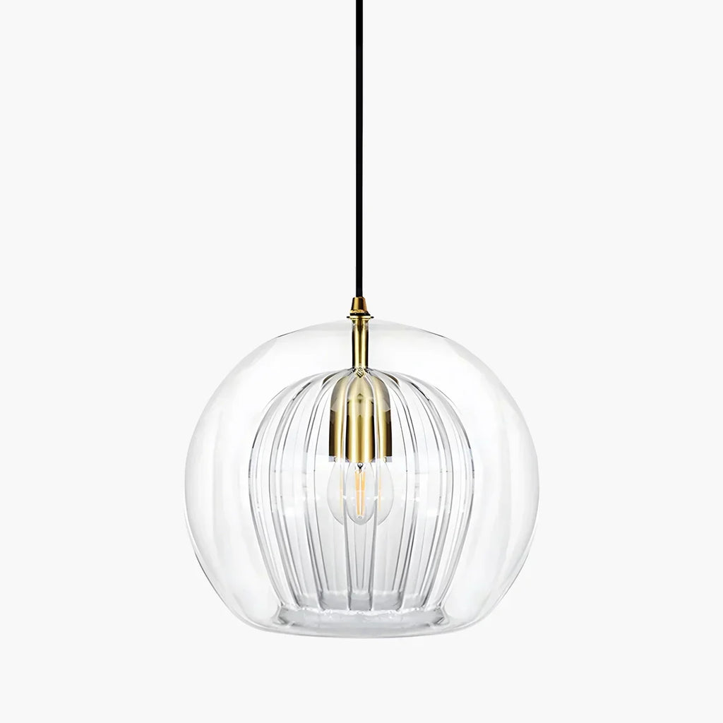 Scandinavian Pendant Glass Globe Light For Modern Living Spaces