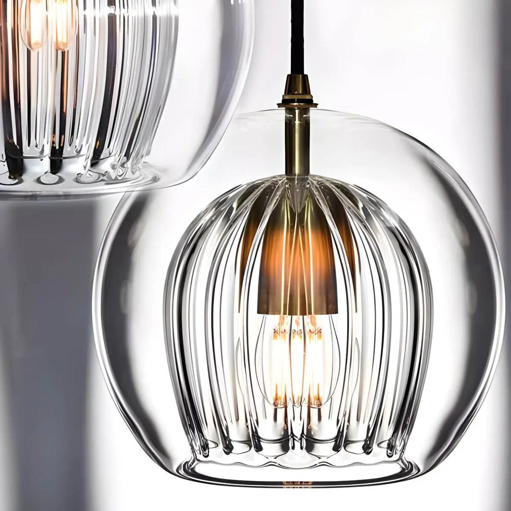 Scandinavian Pendant Glass Globe Light For Modern Living Spaces