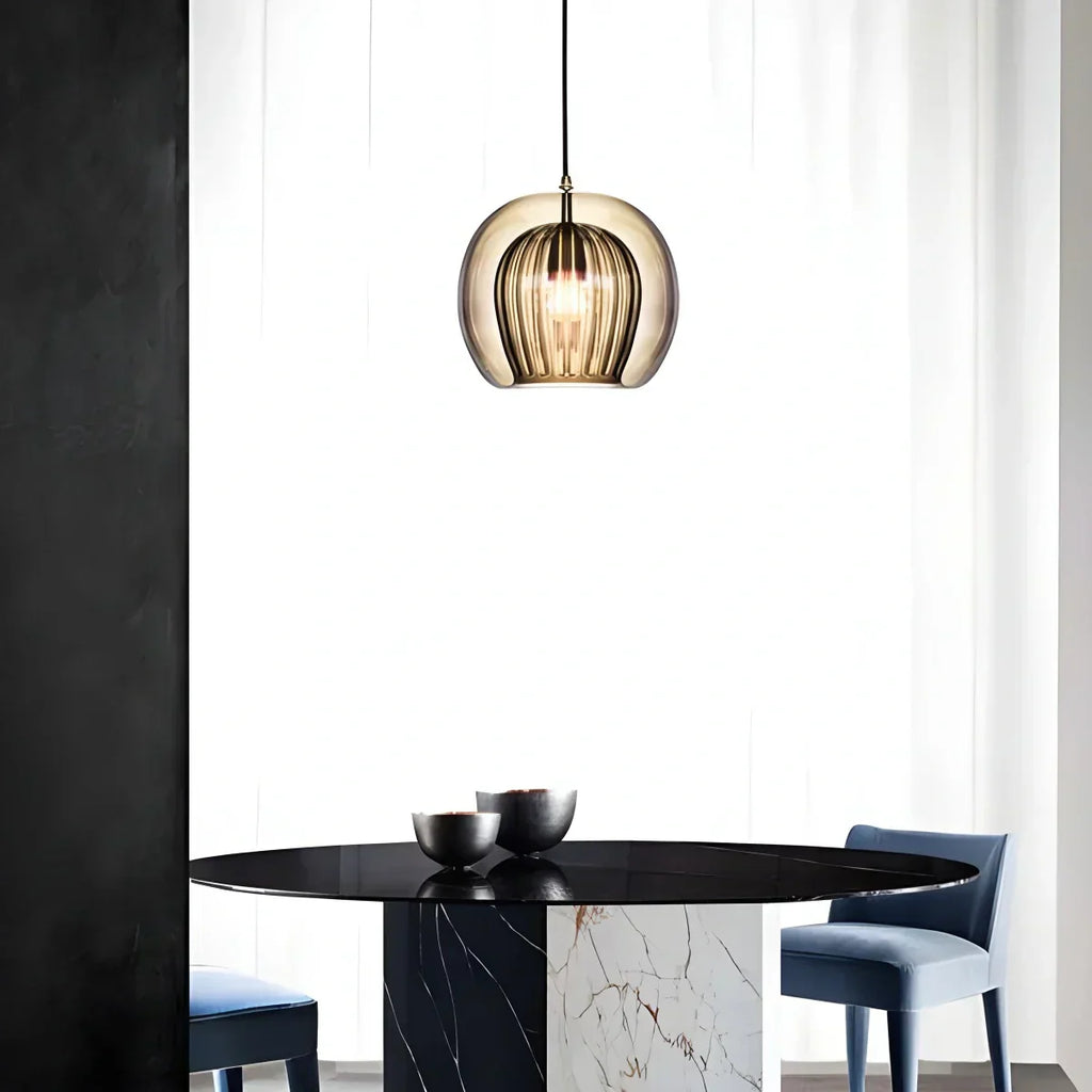 Scandinavian Pendant Glass Globe Light For Modern Living Spaces