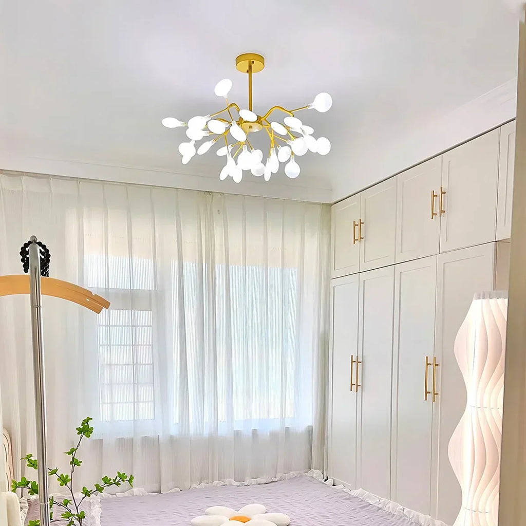 Firefly Sputnik LED Chandelier In Starburst Design For Warm Ambient Glow