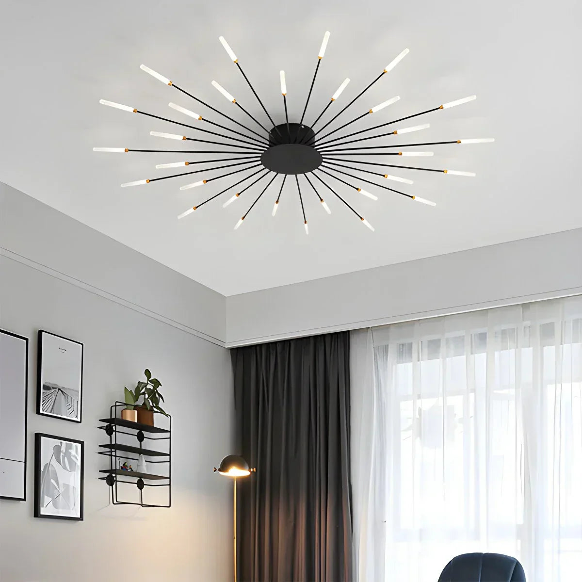 Fireworks-Inspired Starburst Ceiling Fixture For Modern Homes