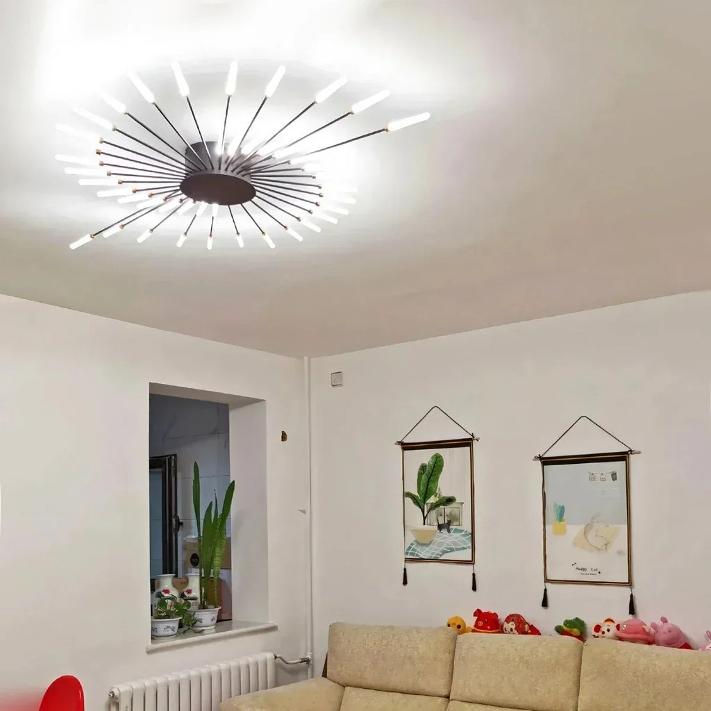 Fireworks-Inspired Starburst Ceiling Fixture For Modern Homes