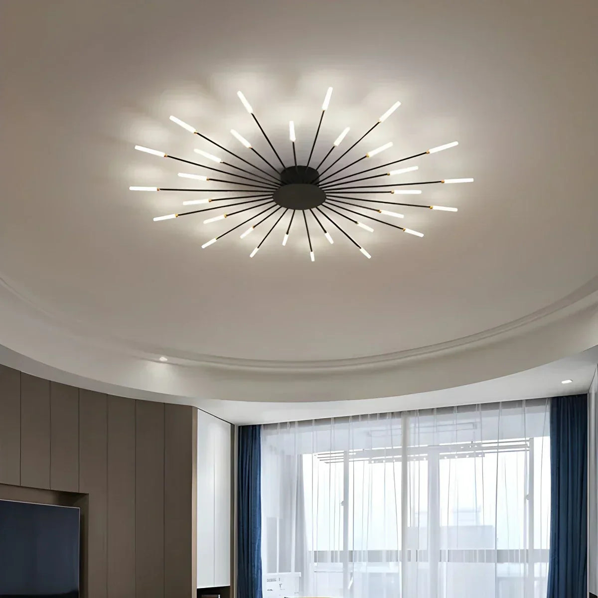 Fireworks-Inspired Starburst Ceiling Fixture For Modern Homes