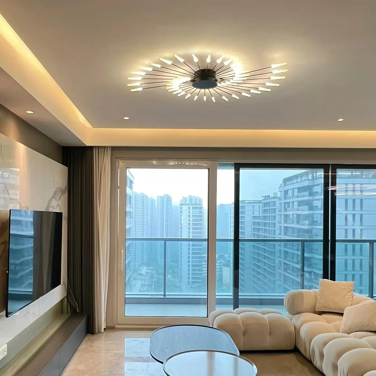 Fireworks-Inspired Starburst Ceiling Fixture For Modern Homes