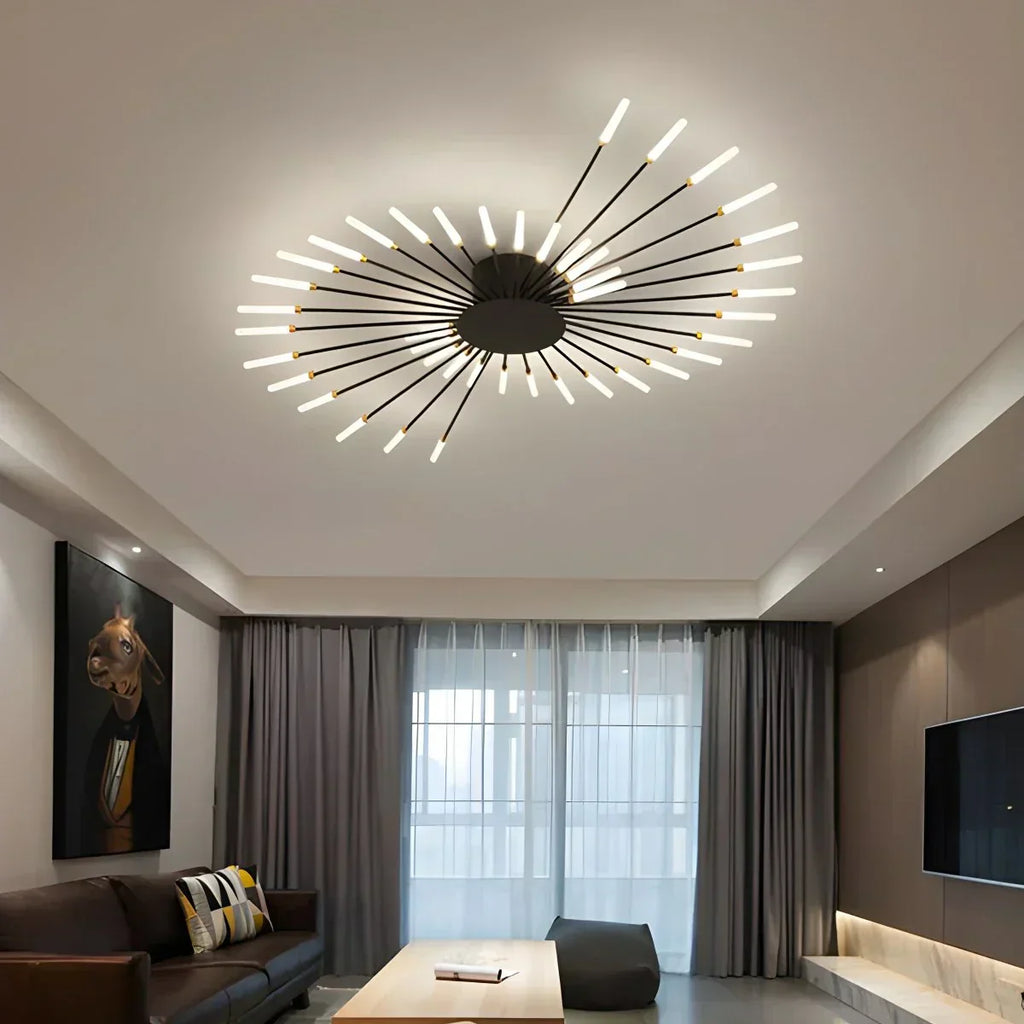 Fireworks-Inspired Starburst Ceiling Fixture For Modern Homes