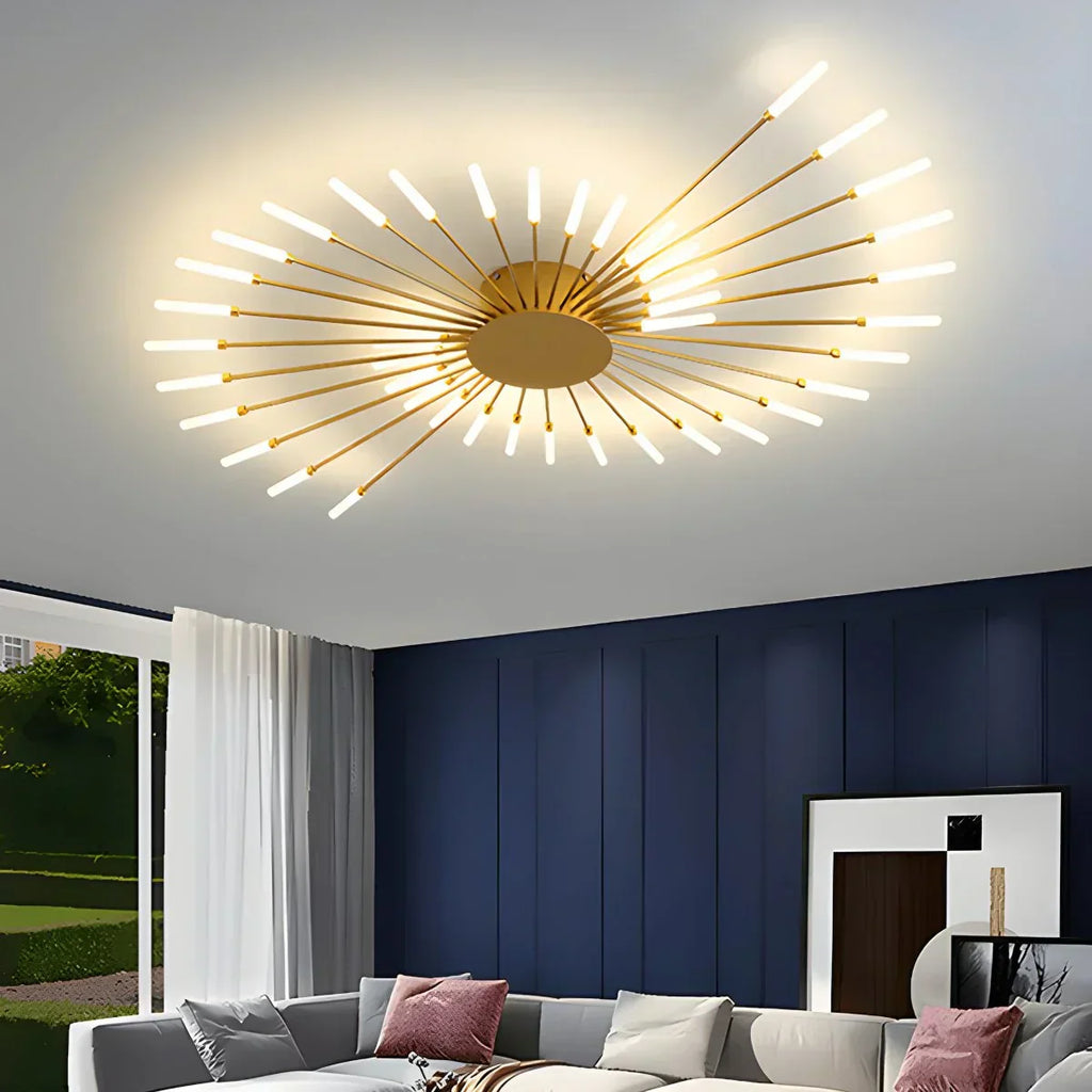Fireworks-Inspired Starburst Ceiling Fixture For Modern Homes