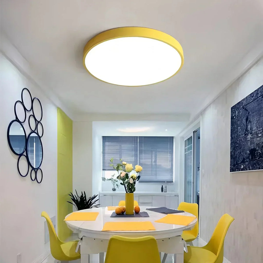 LED Macaron Ceiling Light Minimalist Circular Fixture For Modern Interiors