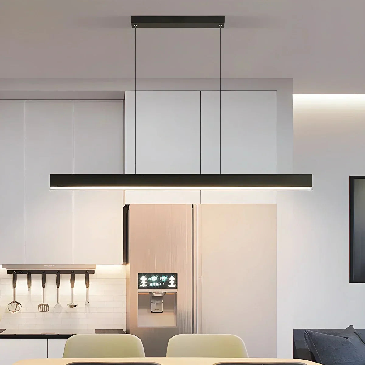 Contemporary Slim Pendant Light For Kitchen Island, Modern Fixture