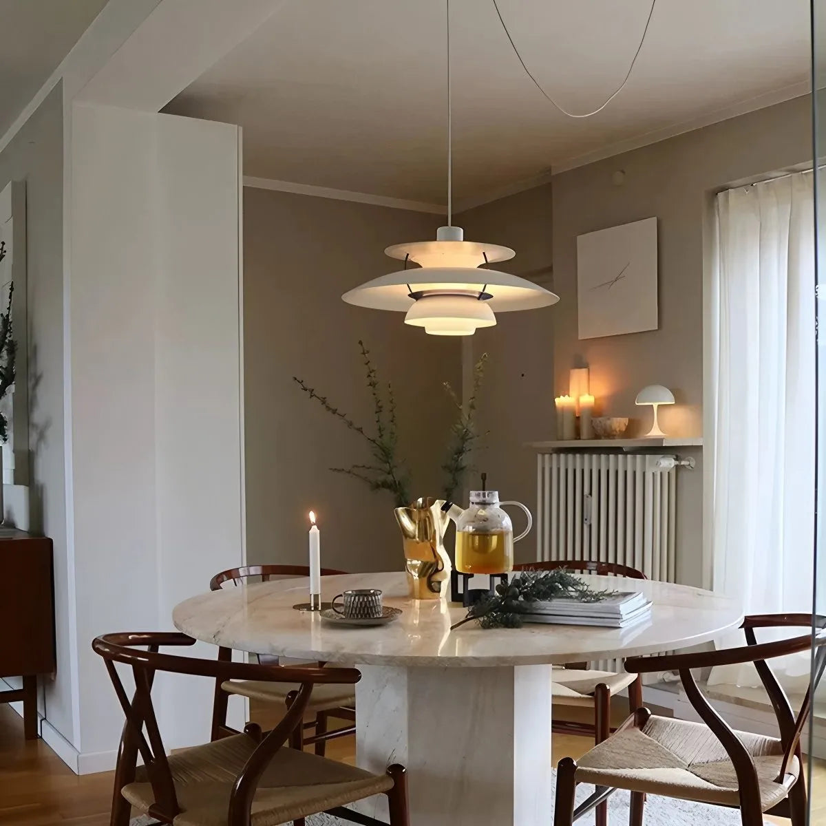 Scandinavian Style Layered Pendant Lamp Ceiling Light