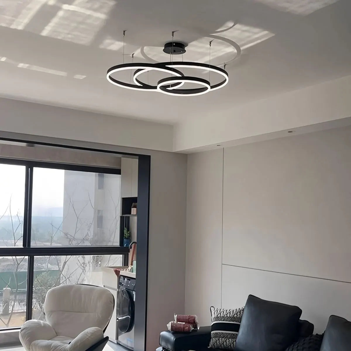 Sleek Ring Chandelier Wireless Ceiling Light With Built In LED
