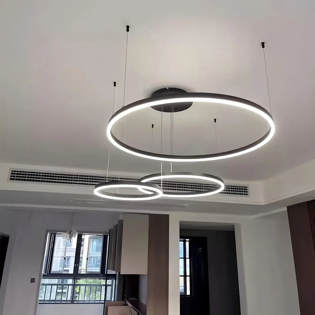 Sleek Ring Chandelier Wireless Ceiling Light With Built In LED