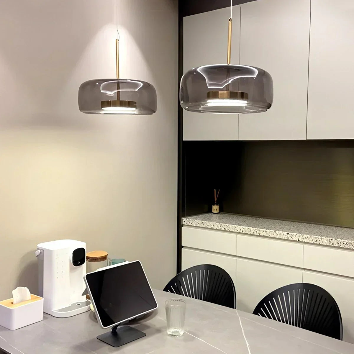 Morden Modern Glass Pendant Fixture For Dining Room