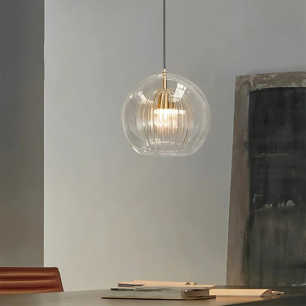 Scandinavian Pendant Glass Globe Light For Modern Living Spaces