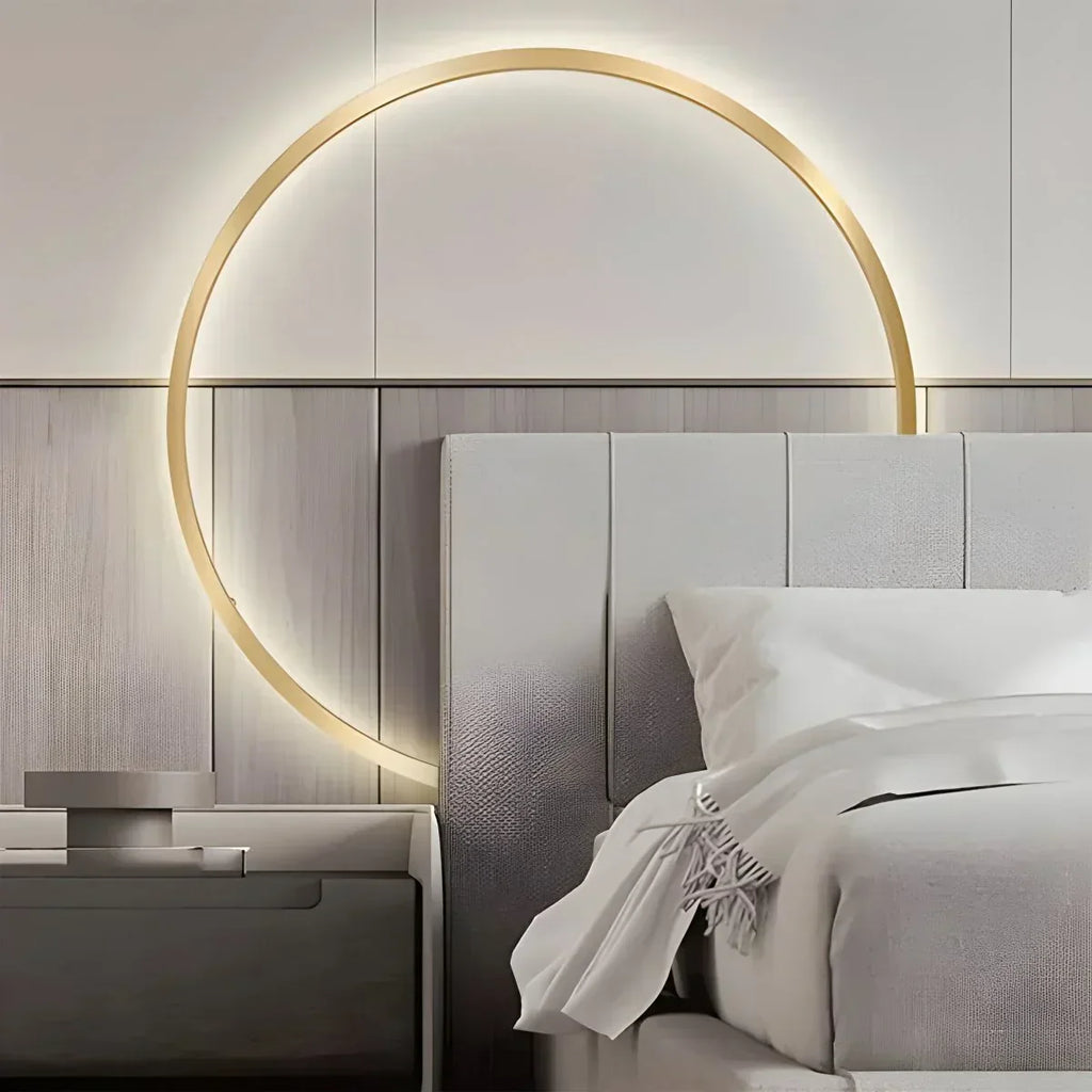 Circular LED Wall Light With Round Ring Design For Living Room