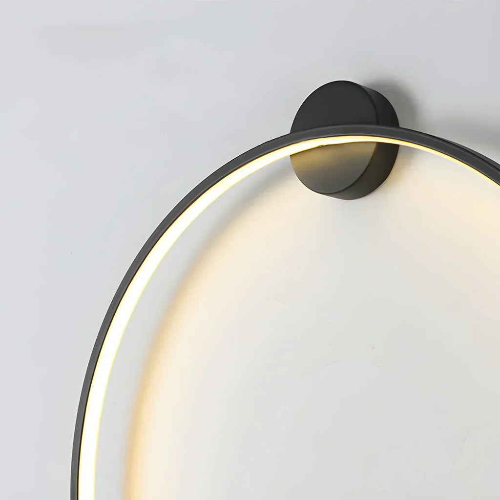 Circular LED Wall Light With Round Ring Design For Living Room