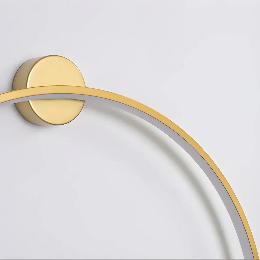Circular LED Wall Light With Round Ring Design For Living Room