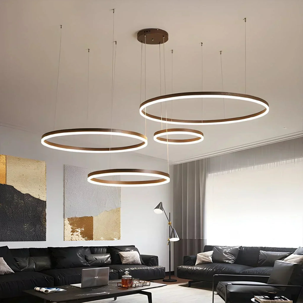 Sleek Ring Chandelier Wireless Ceiling Light With Built In LED