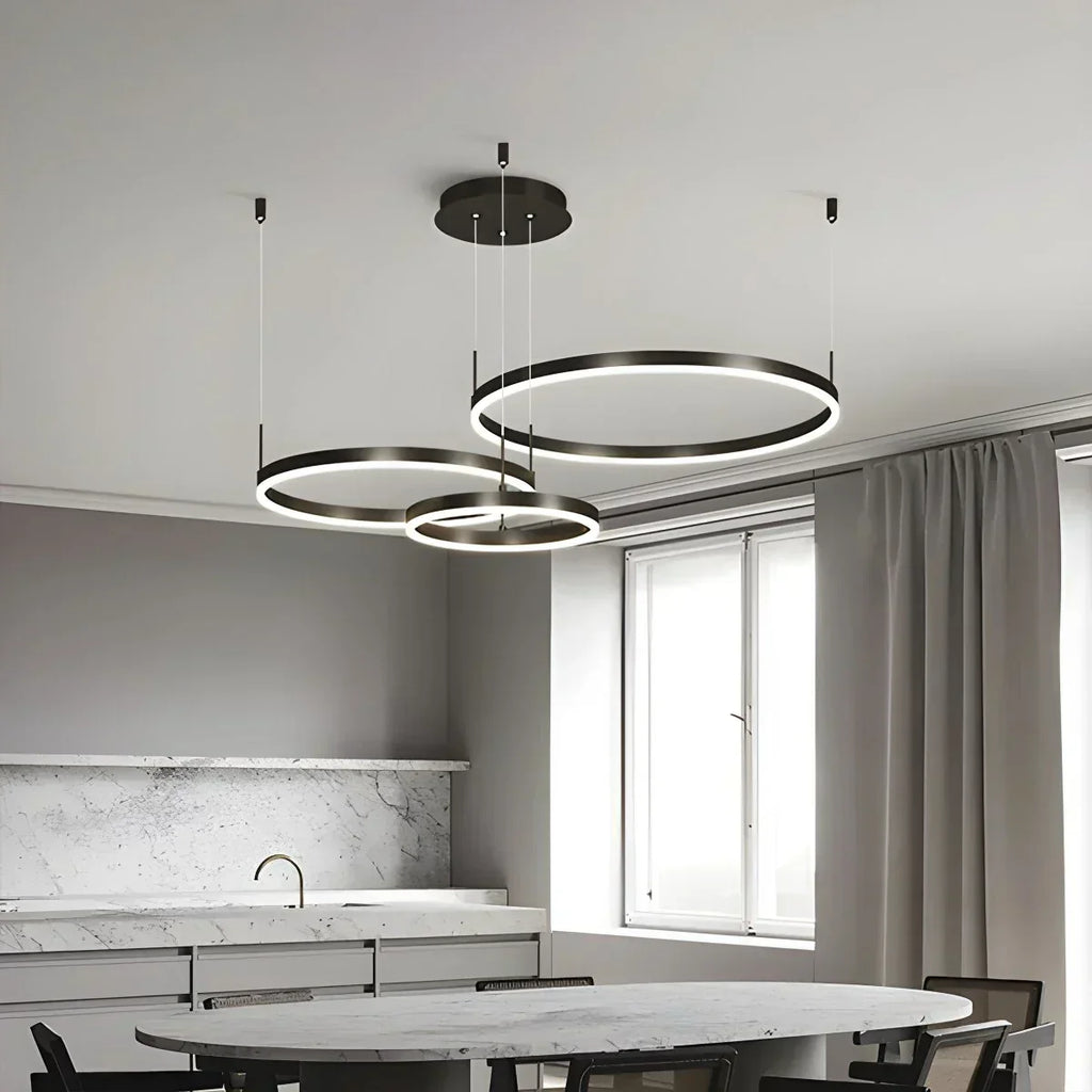 Sleek Ring Chandelier Wireless Ceiling Light With Built In LED